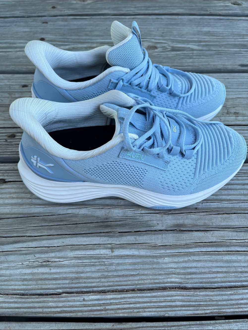 KURU Women's Light Blue Knit Sneakers